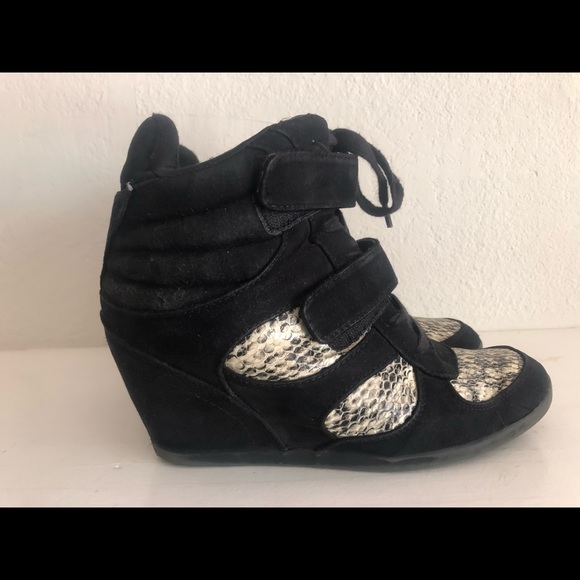 Simply Vera Vera Wang Shoes - Wedge snakeskin and suede sneakers